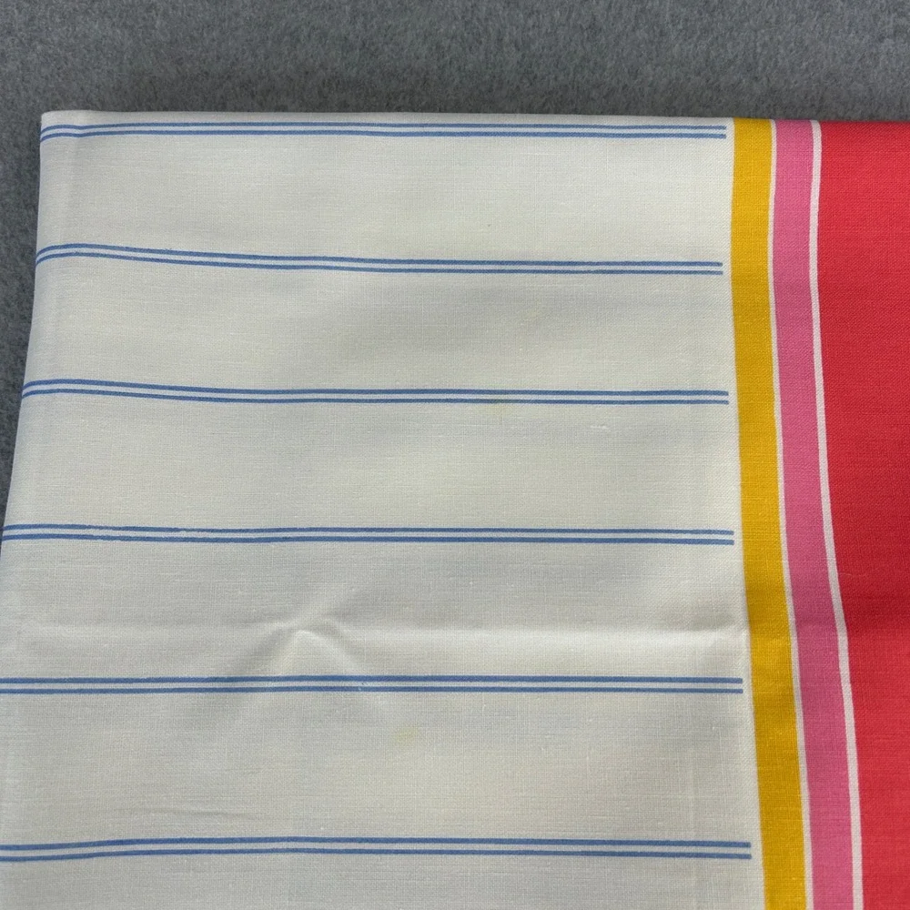 Bob Van Allen 9 Piece Tablecloth Placemats Napkins Set Colorful Stripe Vintage